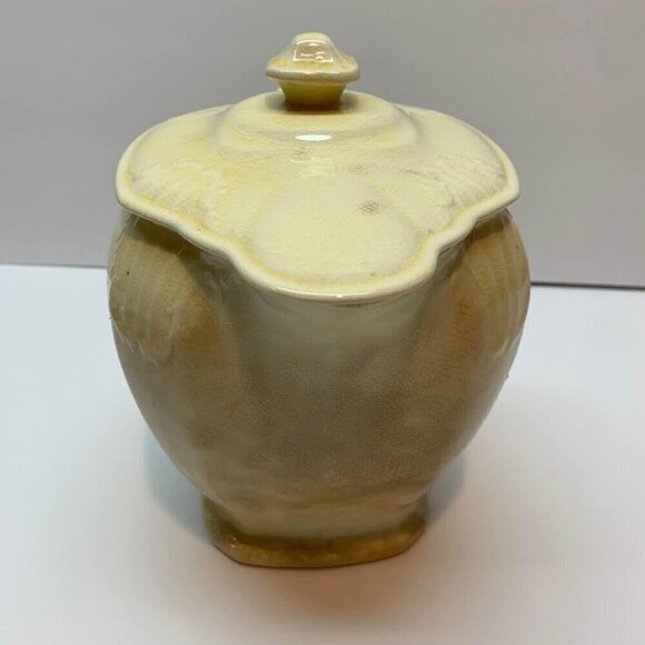 1932 Vintage Crown Potteries Company Yellow Lidded Pitcher - Picture 5 of 10